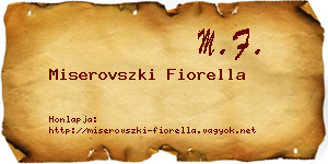 Miserovszki Fiorella névjegykártya